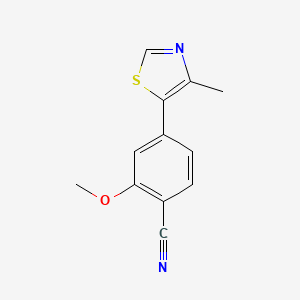 2-Methoxy-4-(4-methylthiazol-5-yl)benzonitrile - 