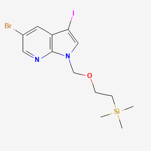 5-bromo-3-iodo-1-((2-(trimethylsilyl)ethoxy)methyl)-1H-pyrrolo[2,3-b]pyridine - 