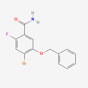 5-(Benzyloxy)-4-bromo-2-fluorobenzamide - 