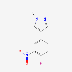 4-(4-fluoro-3-nitrophenyl)-1-methyl-1H-pyrazole - 