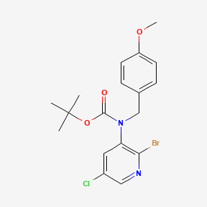 (2-Bromo-5-chloro-pyridin-3-yl)-(4-methoxy-benzyl)-carbamic acid tert-butyl ester - 