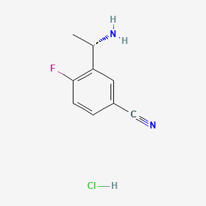 (S)-3-(1-Aminoethyl)-4-fluorobenzonitrile hydrochloride - 