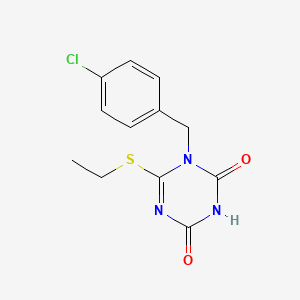 1-(4-Chlorobenzyl)-6-(ethylthio)-1,3,5-triazine-2,4(1H,3H)-dione - 