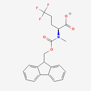 (S)-2-((((9H-Fluoren-9-yl)methoxy)carbonyl)(methyl)amino)-5,5,5-trifluoropentanoic acid - 