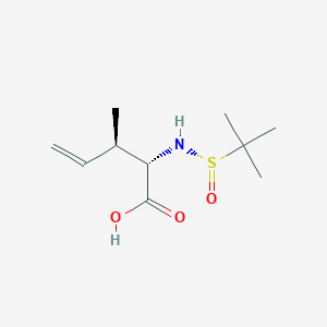 (2S,3R)-2-[[(S)-tert-butylsulfinyl]amino]-3-methylpent-4-enoic acid - 