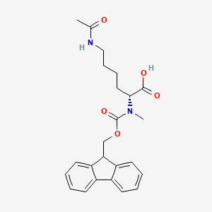 (R)-2-((((9H-Fluoren-9-yl)methoxy)carbonyl)(methyl)amino)-6-acetamidohexanoic acid -