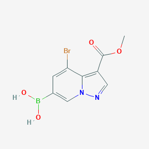 4-Bromo-3-methoxycarbonyl-pyrazolo[1,5-a]pyridine-6-boronic acid - 