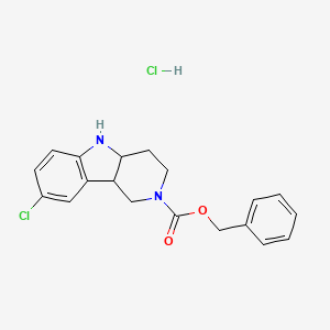 8-Chloro-1,3,4,4a,5,9b-hexahydro-pyrido[4,3-b]indole-2-carboxylic acid benzyl ester hydrochloride - 