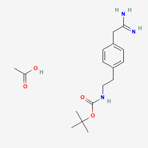 2-[4-(2-N-Boc-amino-ethyl)-phenyl]-acetamidine acetate - 