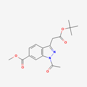 1-Acetyl-3-tert-butoxycarbonylmethyl-1H-indazole-6-carboxylic acid methyl ester - 
