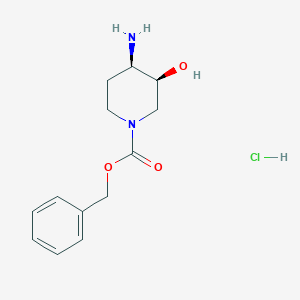 (3S,4R)-4-Amino-3-hydroxy-piperidine-1-carboxylic acid benzyl ester hydrochloride - 