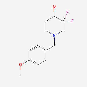 3,3-Difluoro-1-(4-methoxybenzyl)piperidin-4-one - 
