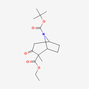 8-Boc-2-methyl-3-oxo-8-aza-bicyclo[3.2.1]octane-2-carboxylic acid ethyl ester - 