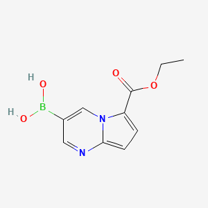 3-Bronic acid-pyrrolo[1,2-a]pyrimidine-6-carboxylic acid ethyl ester - 