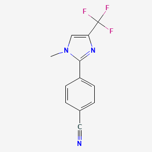4-(1-methyl-4-(trifluoromethyl)-1H-imidazol-2-yl)benzonitrile - 