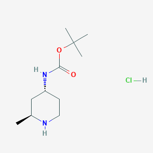 (2S,4R)-(2-Methyl-piperidin-4-yl)-carbamic acid tert-butyl ester hydrochloride - 