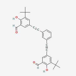 5,5'-(1,3-Phenylenebis(ethyne-2,1-diyl))bis(3-(tert-butyl)-2-hydroxybenzaldehyde) - 