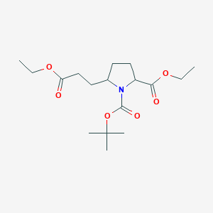 1-O-tert-butyl 2-O-ethyl 5-(3-ethoxy-3-oxopropyl)pyrrolidine-1,2-dicarboxylate - 