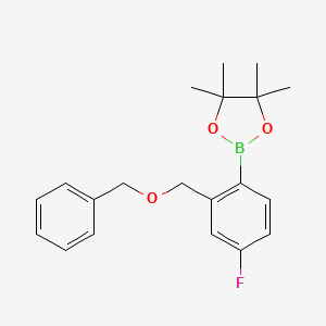 2-[2-(Benzyloxymethyl)-4-fluoro-phenyl]-4,4,5,5-tetramethyl-1,3,2-dioxaborolane - 