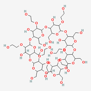 37,39,41,43,45,47,49-Heptakis(2-hydroxyethoxy)-5,10,15,20,25,30,35-heptakis(hydroxymethyl)-2,4,7,9,12,14,17,19,22,24,27,29,32,34-tetradecaoxaoctacyclo[31.2.2.23,6.28,11.213,16.218,21.223,26.228,31]nonatetracontane-36,38,40,42,44,46,48-heptol - 