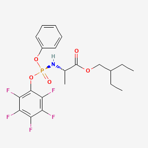2-ethylbutyl (2S)-2-{[(S)-pentafluorophenoxy(phenoxy)phosphoryl]amino}propanoate - 