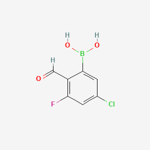 5-Chloro-3-fluoro-2-formylphenylboronic acid - 