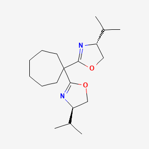 (4R,4'R)-2,2'-(Cycloheptane-1,1-diyl)bis(4-isopropyl-4,5-dihydrooxazole) - 