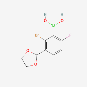 2-Bromo-3-(1,3-dioxolan-2-yl)-6-fluorophenylboronic acid - 