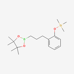 3-(2-Trimethylsilyloxyphenyl)-1-propylboronic acid pinacol ester - 