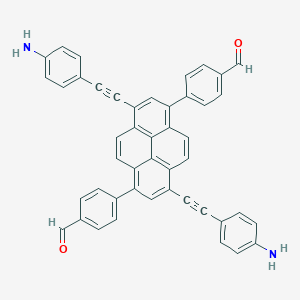4,4'-(3,8-Bis((4-aminophenyl)ethynyl)pyrene-1,6-diyl)dibenzaldehyde - 