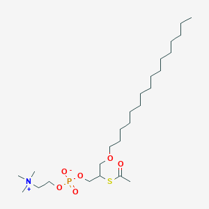 (2-Acetylsulfanyl-3-hexadecoxypropyl) 2-(trimethylazaniumyl)ethyl phosphate - 