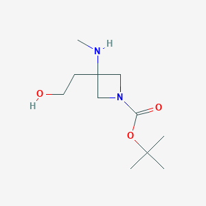 Tert-butyl 3-(2-hydroxyethyl)-3-(methylamino)azetidine-1-carboxylate - 