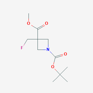 1-Tert-butyl 3-methyl 3-(fluoromethyl)azetidine-1,3-dicarboxylate - 