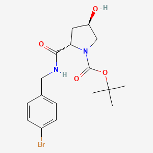 (2S,4R)-tert-butyl 2-((4-bromobenzyl)carbamoyl)-4-hydroxypyrrolidine-1-carboxylate - 