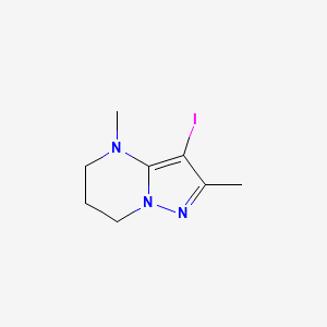3-Iodo-2,4-dimethyl-4,5,6,7-tetrahydropyrazolo[1,5-a]pyrimidine - 