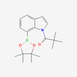 2,2-Dimethyl-1-(7-(4,4,5,5-tetramethyl-1,3,2-dioxaborolan-2-yl)-1H-indol-1-yl)propan-1-one - 