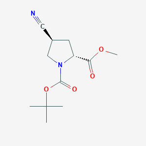 1-(Tert-butyl) 2-methyl (2R,4S)-4-cyanopyrrolidine-1,2-dicarboxylate - 
