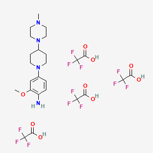 2-methoxy-4-[4-(4-methylpiperazin-1-yl)piperidin-1-yl]aniline;2,2,2-trifluoroacetic acid - 
