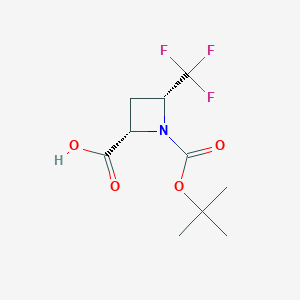 (2S,4R)-1-tert-Butoxycarbonyl-4-(trifluoromethyl)azetidine-2-carboxylic acid - 