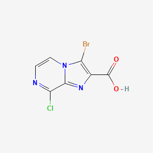 3-Bromo-8-chloroimidazo[1,2-a]pyrazine-2-carboxylic acid - 