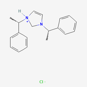 1H-Imidazolium, 1,3-bis[(1S)-1-phenylethyl]-, chloride - 186354-60-9