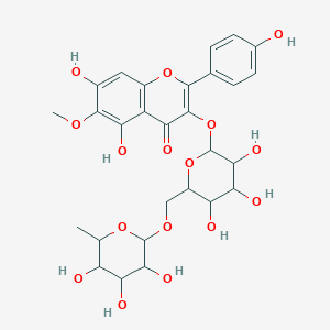 5,7-Dihydroxy-2-(4-hydroxyphenyl)-6-methoxy-3-[3,4,5-trihydroxy-6-[(3,4,5-trihydroxy-6-methyloxan-2-yl)oxymethyl]oxan-2-yl]oxychromen-4-one - 