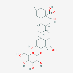 5,11-Dihydroxy-9-(hydroxymethyl)-2,2,6a,6b,9,12a-hexamethyl-10-[3,4,5-trihydroxy-6-(hydroxymethyl)oxan-2-yl]oxy-1,3,4,5,6,6a,7,8,8a,10,11,12,13,14b-tetradecahydropicene-4a-carboxylic acid - 