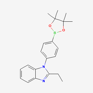 2-Ethyl-1-(4-(4,4,5,5-tetramethyl-1,3,2-dioxaborolan-2-yl)phenyl)-1H-benzo[d]imidazole - 