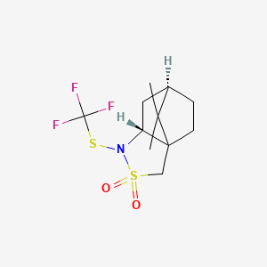 (3aS,6R,7aR)-8,8-Dimethyl-1-((trifluoromethyl)thio)hexahydro-1H-3a,6-methanobenzo[c]isothiazole 2,2-dioxide - 
