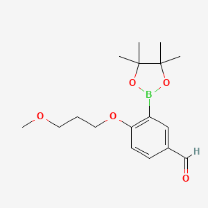 4-(3-Methoxypropoxy)-3-(4,4,5,5-tetramethyl-1,3,2-dioxaborolan-2-yl)benzaldehyde - 