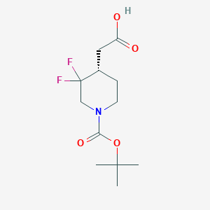 (S)-2-(1-(tert-butoxycarbonyl)-3,3-difluoropiperidin-4-yl)acetic acid - 