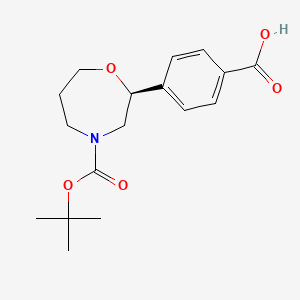 (S)-4-(4-(tert-butoxycarbonyl)-1,4-oxazepan-2-yl)benzoic acid - 