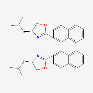 (S)-2,2'-Bis((S)-4-isobutyl-4,5-dihydrooxazol-2-yl)-1,1'-binaphthalene - 