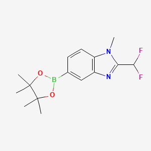 2-(Difluoromethyl)-1-methyl-5-(tetramethyl-1,3,2-dioxaborolan-2-yl)-1H-1,3-benzodiazole - 